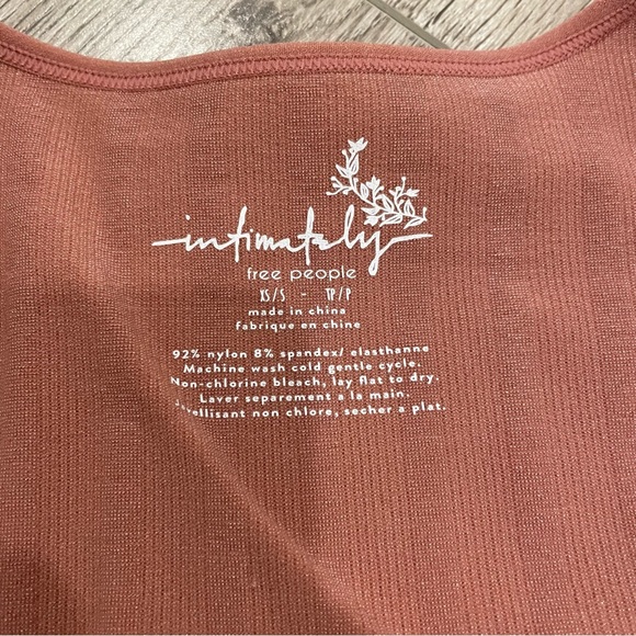Free People Intimately Free Ribbed Long Sleeve Top Pink Size XS/S - Picture 4 of 5